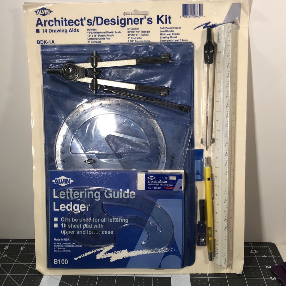 Alvin Architect Designer Kit 14 Drawing 14 Aids Discontinued BDK-1A Damage NOS